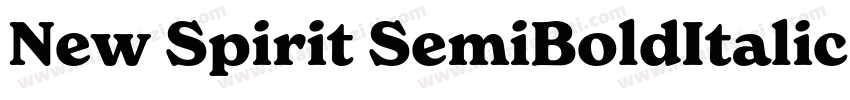 New Spirit SemiBoldItalic字体转换